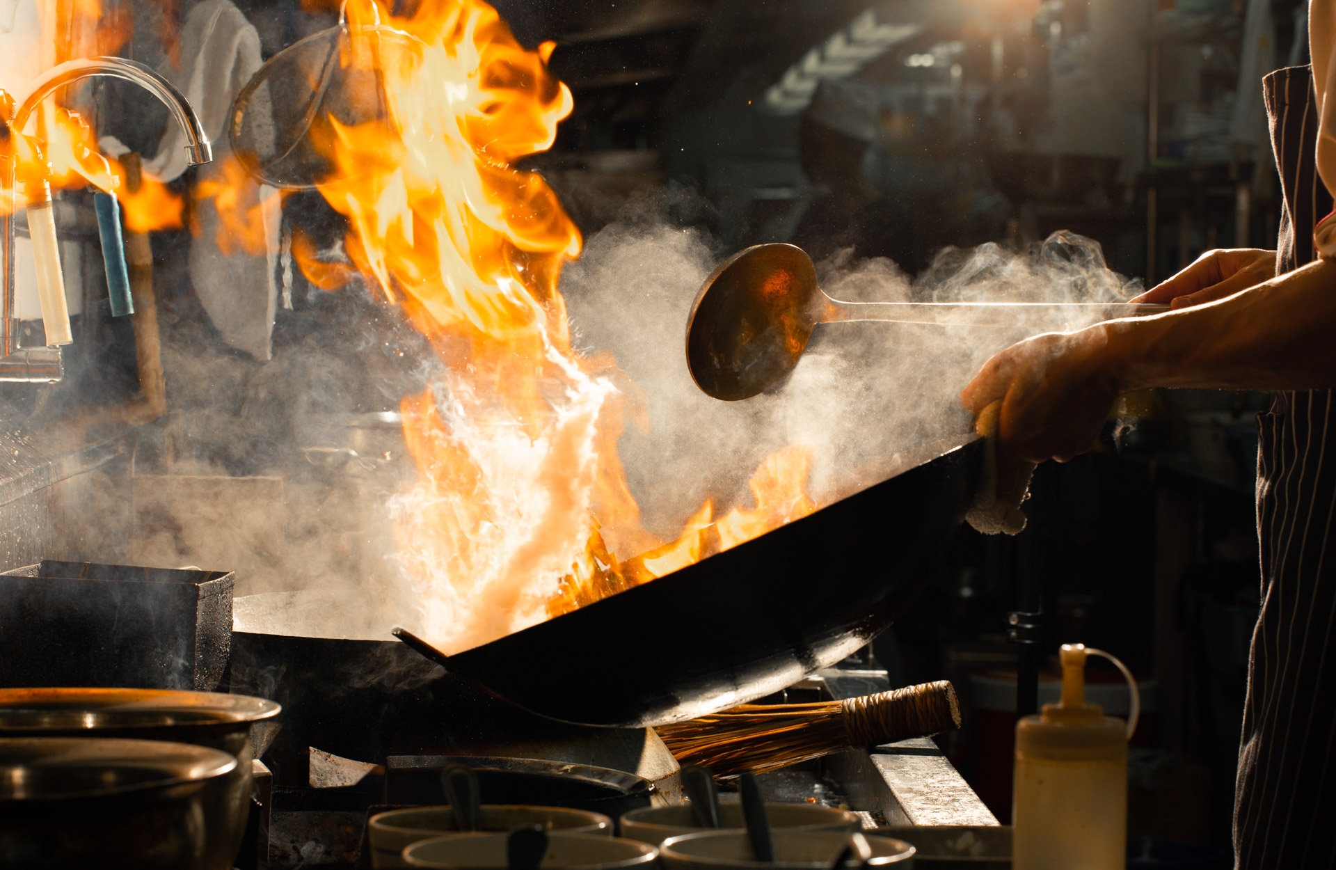 chef cooking food